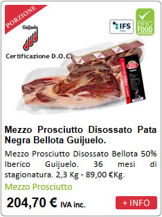 Mezzo Prosciutto Iberico Pata Negra Disossato