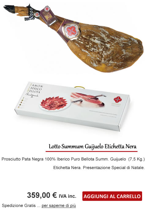 lotto di natale prosciutto pata negra gourmet