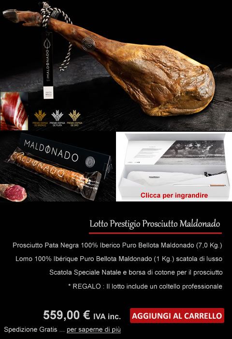 lotto di natale prosciutto pata negra prestigio